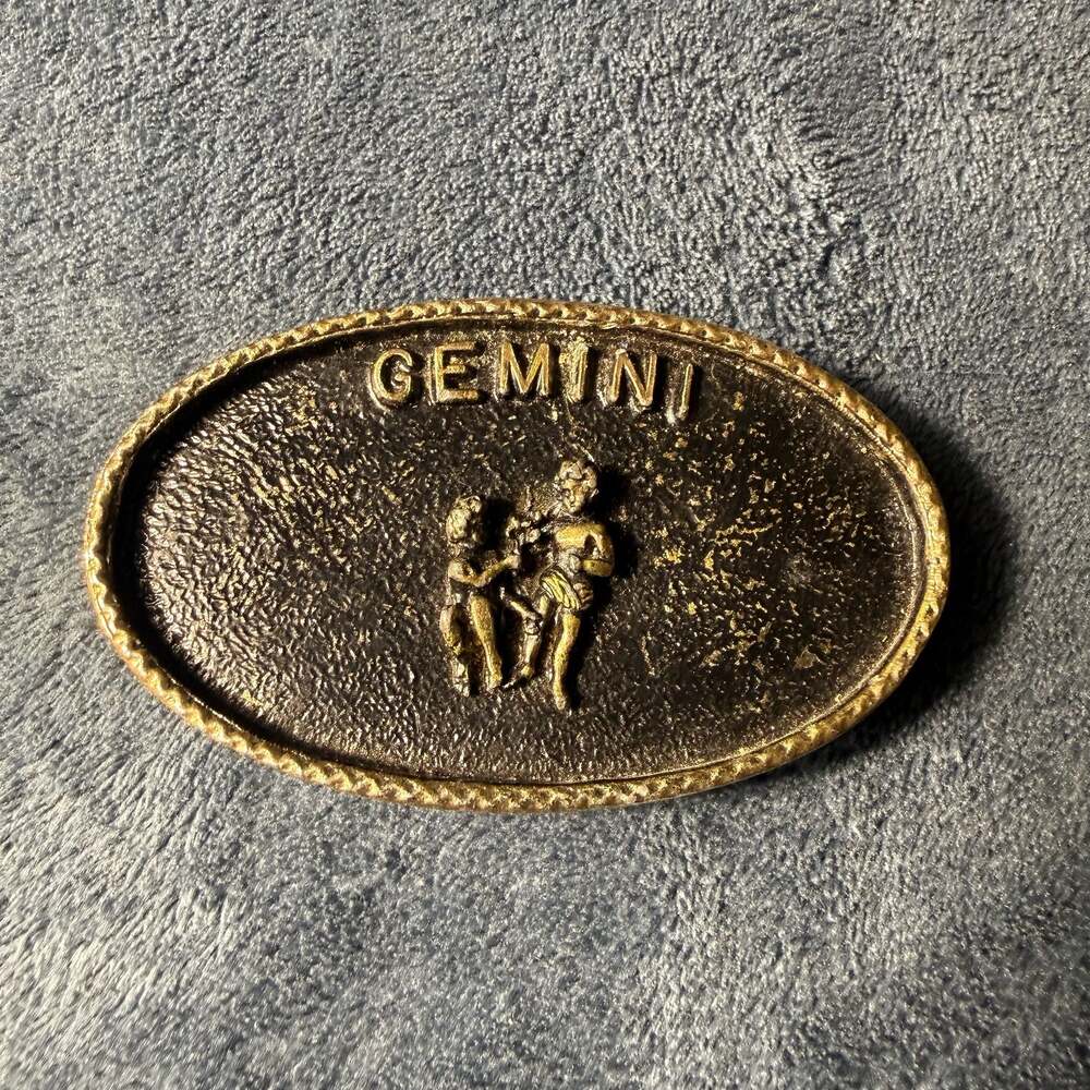 Gemini Zodiac sign belt buckle